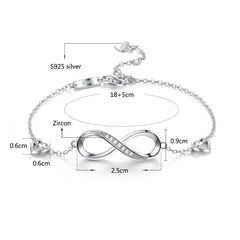 Sterling Silver 8 Bracelet Bracelet Female Silver Jewelry